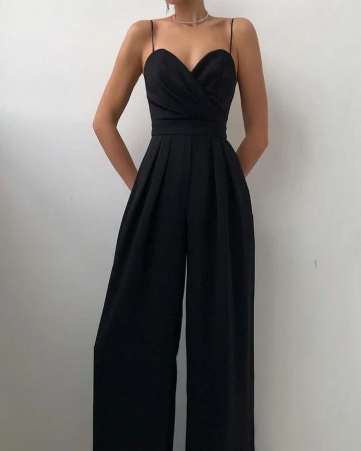 Vivienne | Damen Wickel Jumpsuit mit weitem Bein