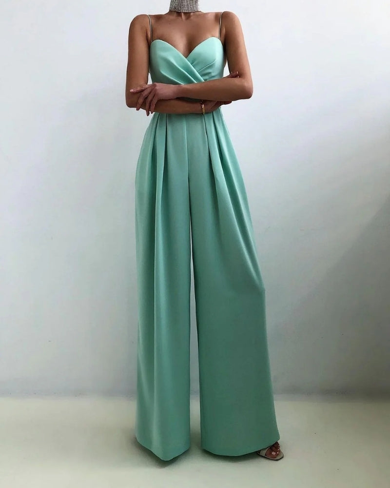 Vivienne | Damen Wickel Jumpsuit mit weitem Bein