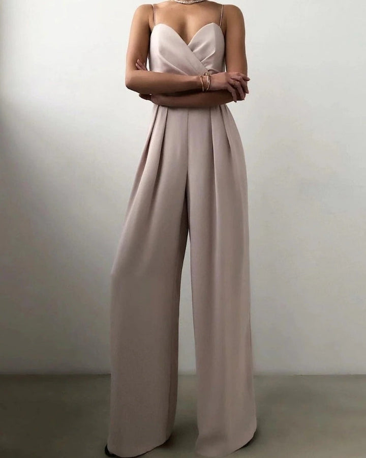 Vivienne | Damen Wickel Jumpsuit mit weitem Bein