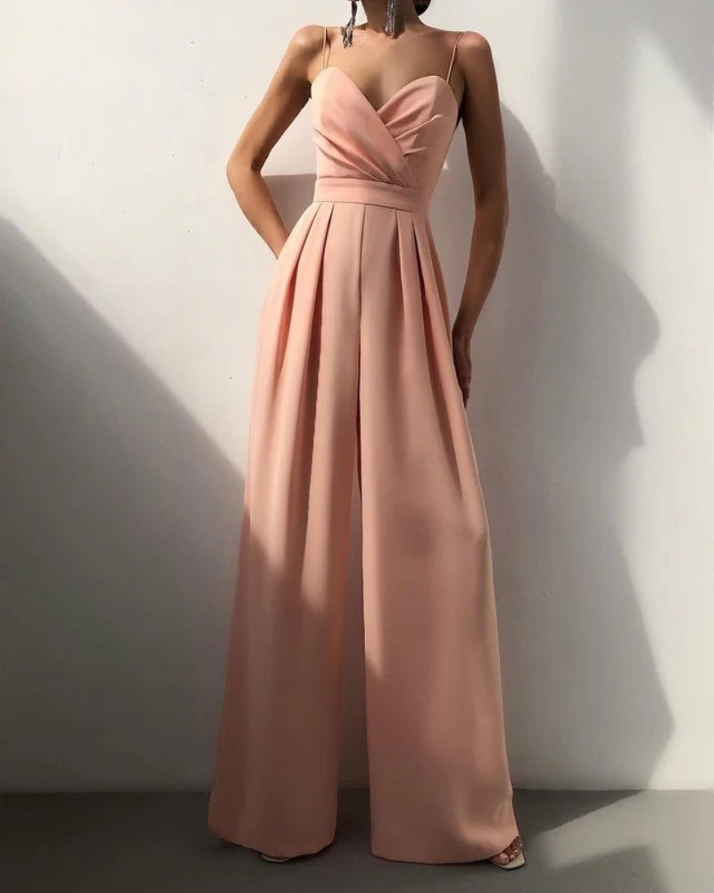 Vivienne | Damen Wickel Jumpsuit mit weitem Bein
