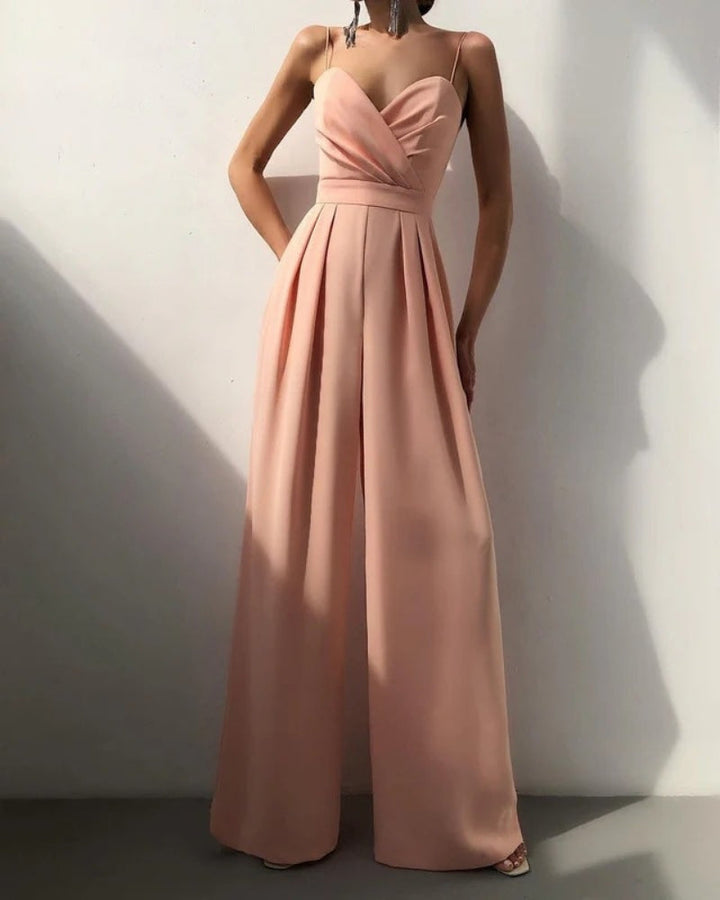 Vivienne | Damen Wickel Jumpsuit mit weitem Bein
