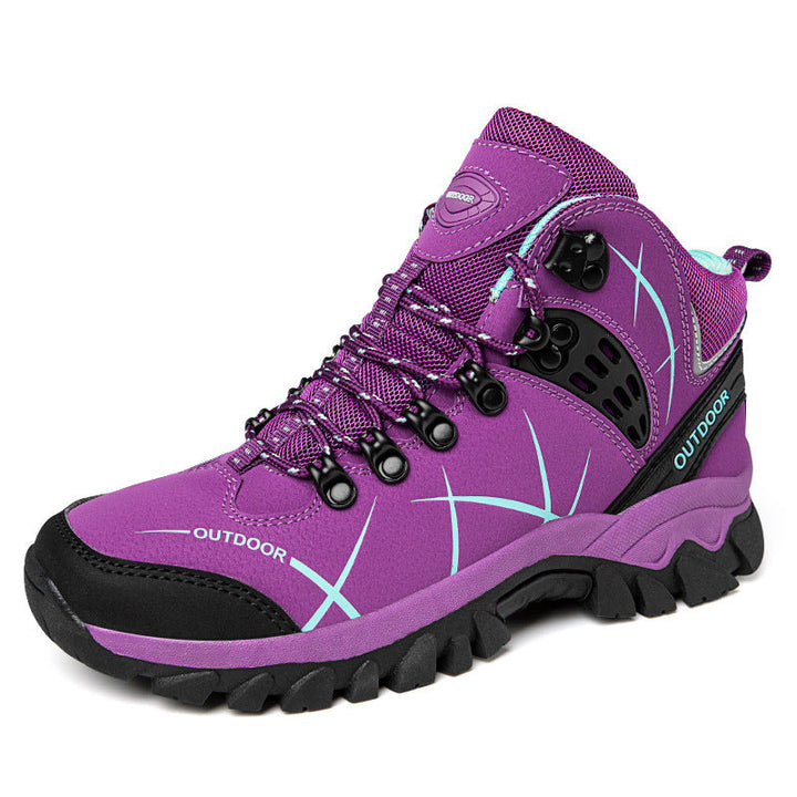 Wanderschuhe Damen mit Ausgeprägter Profilsohle und Schnürung