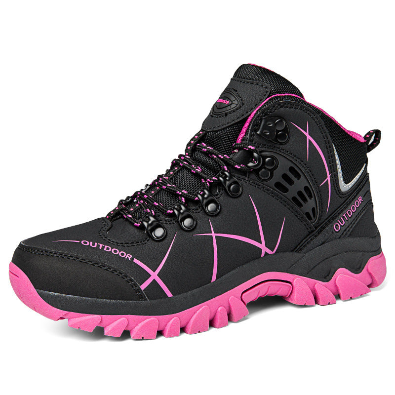 Wanderschuhe Damen mit Ausgeprägter Profilsohle und Schnürung
