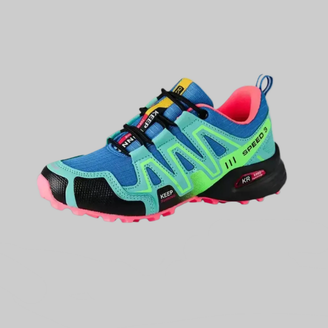 Wanderschuhe Damen mit Gepolstertem Fußbett und Mehrfarbigem Design