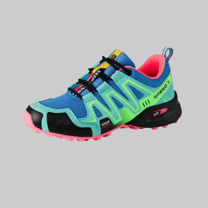 Wanderschuhe Damen mit Gepolstertem Fußbett und Mehrfarbigem Design