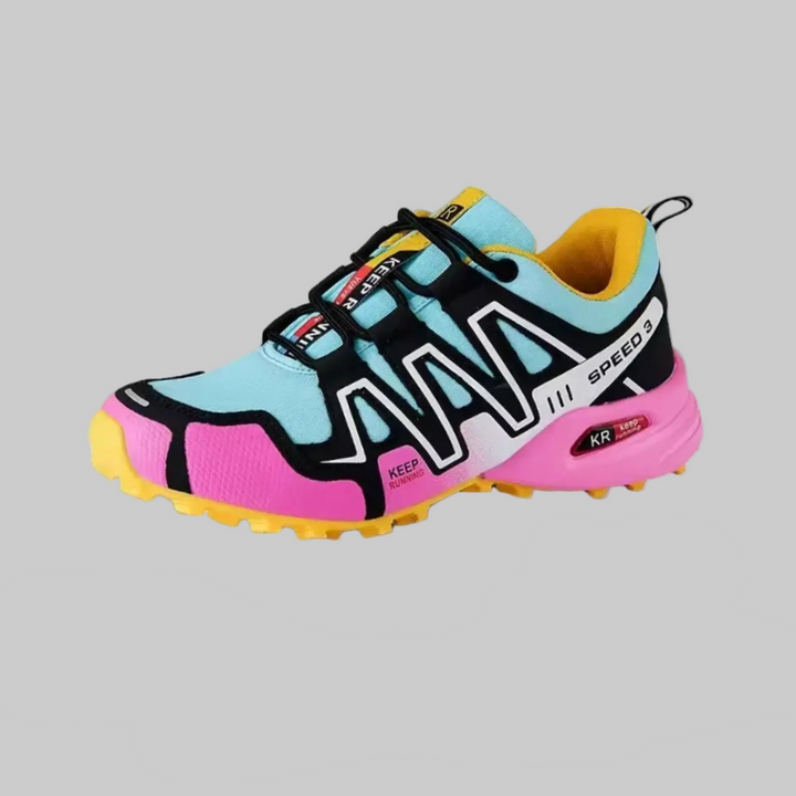 Wanderschuhe Damen mit Gepolstertem Fußbett und Mehrfarbigem Design