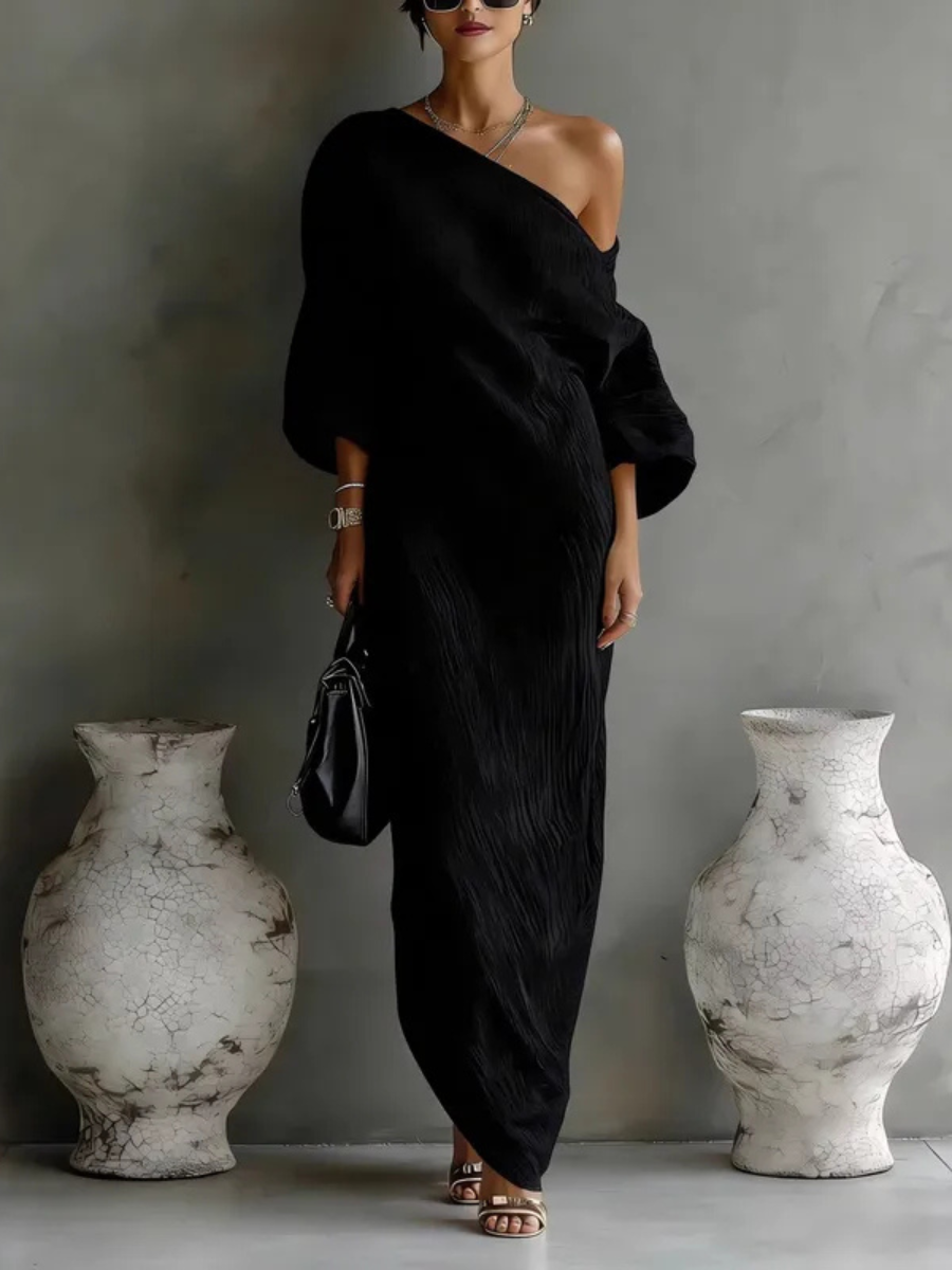 Weißes Kleid Damen mit Elegantem Maxi-Schnitt und Fließendem Rock