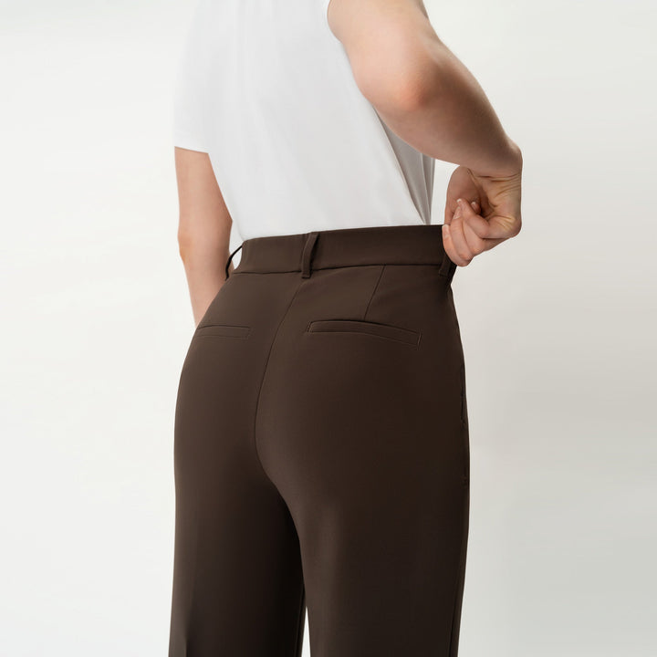 Wiebke Stoffhose Dunkelbraun
