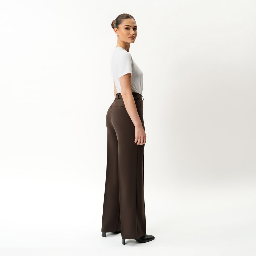 Wiebke Stoffhose Dunkelbraun