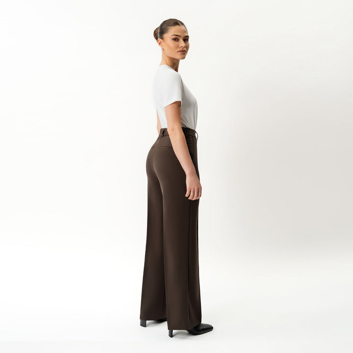 Wiebke Stoffhose Dunkelbraun