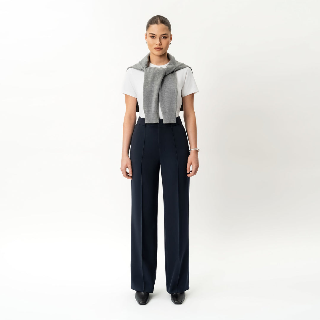 Wiebke Stoffhose Marineblau