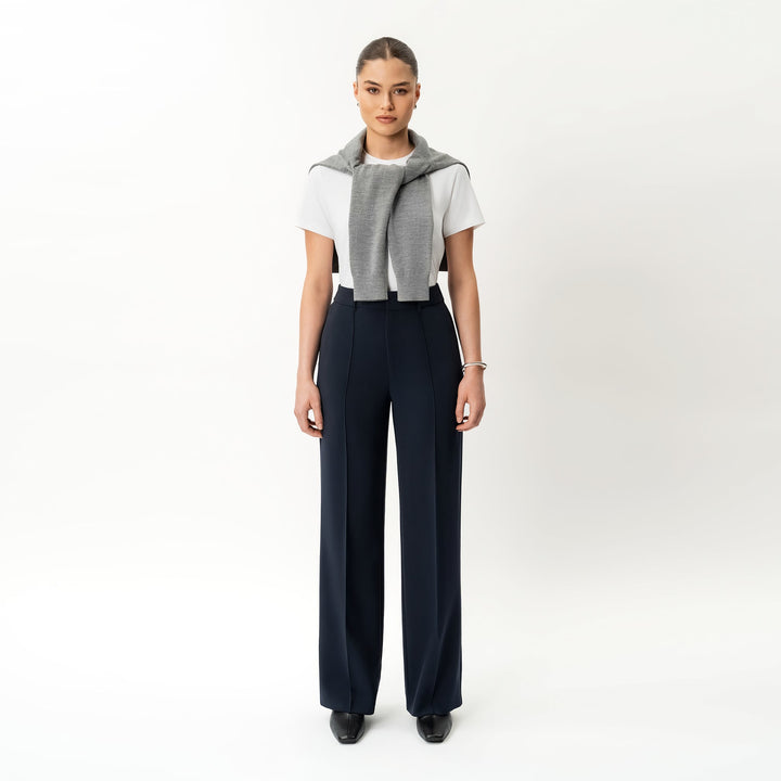 Wiebke Stoffhose Marineblau