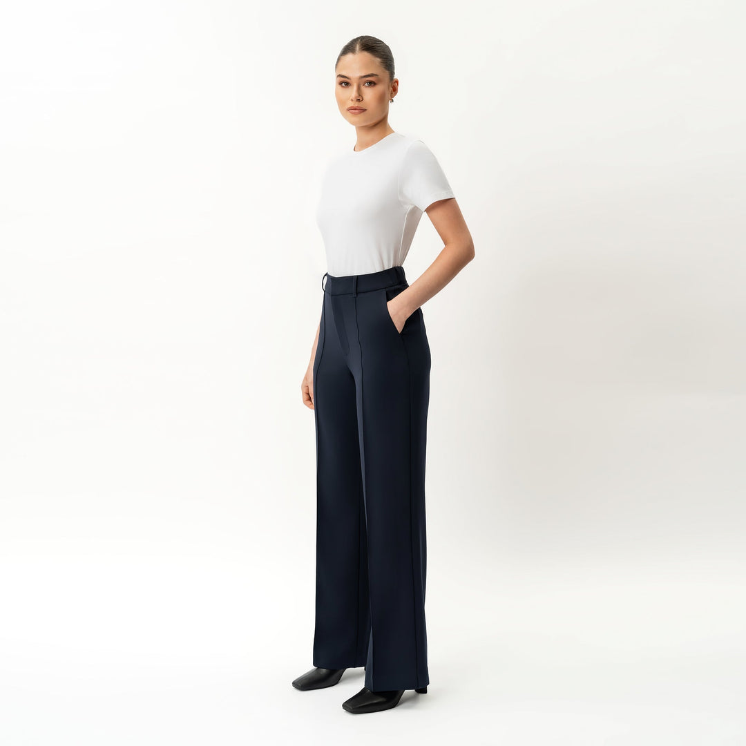 Wiebke Stoffhose Marineblau