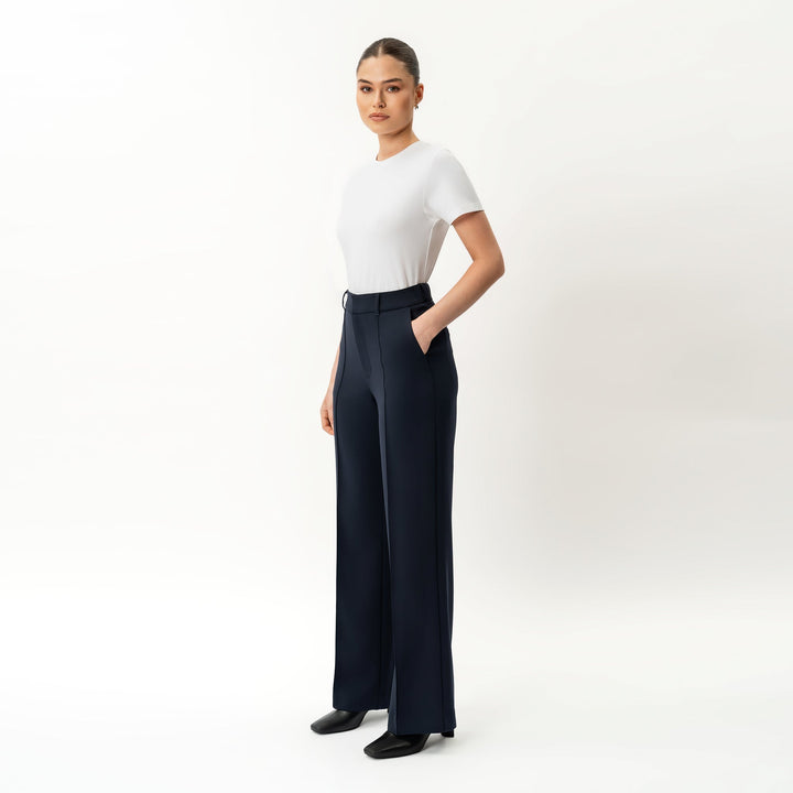 Wiebke Stoffhose Marineblau