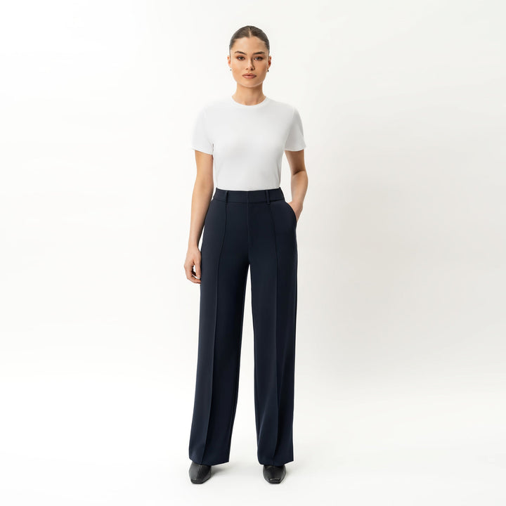 Wiebke Stoffhose Marineblau