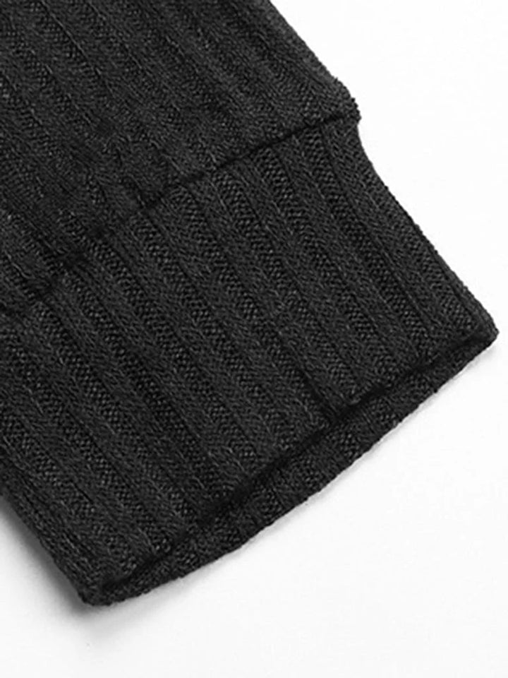 Wiebke | Damen Strick-Top mit Rollkragen und asymmetrischer Knopfleiste