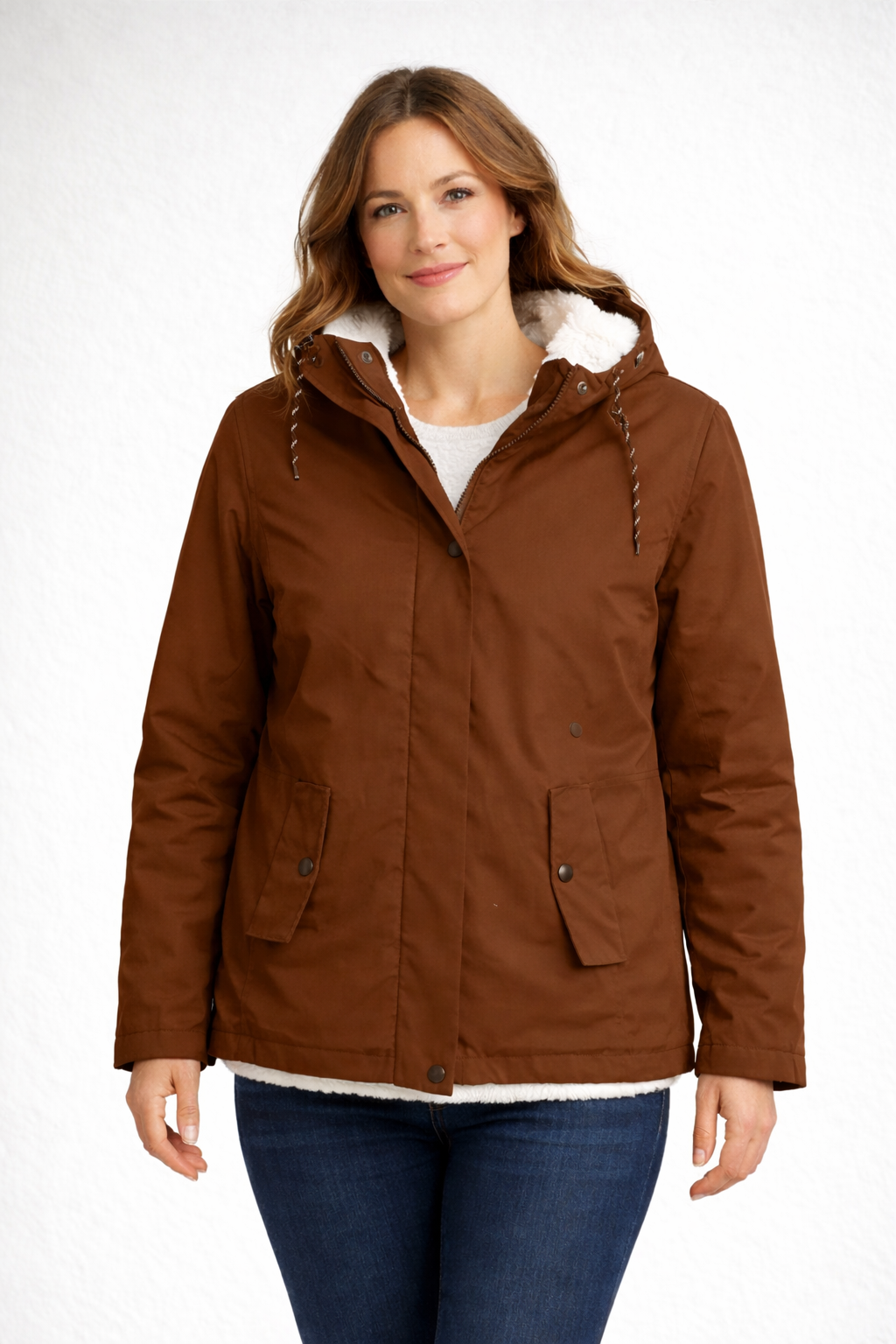 Winterjacke Damen mit Kapuze und Innenfutter