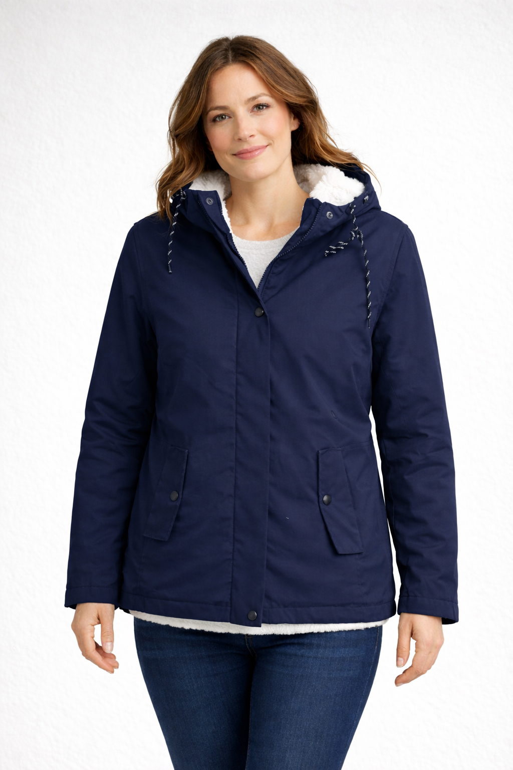 Winterjacke Damen mit Kapuze und Innenfutter