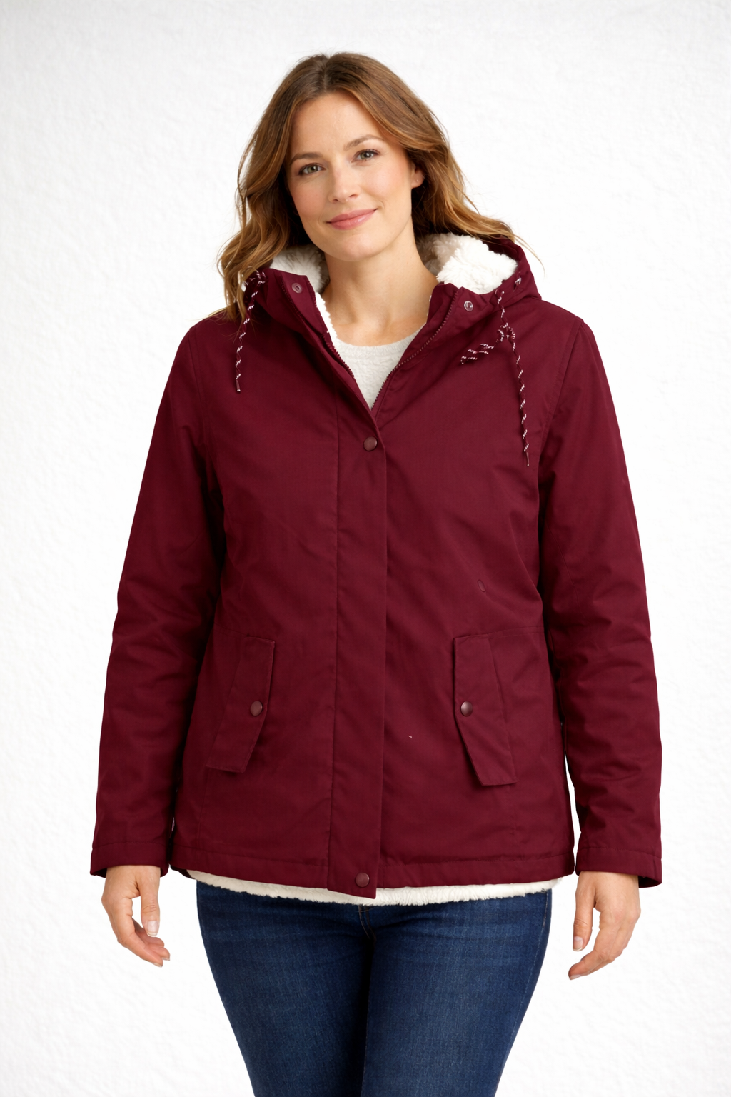 Winterjacke Damen mit Kapuze und Innenfutter