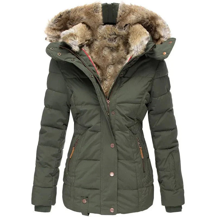 Winterjacke Damen mit Kapuze und Klarem Schnitt