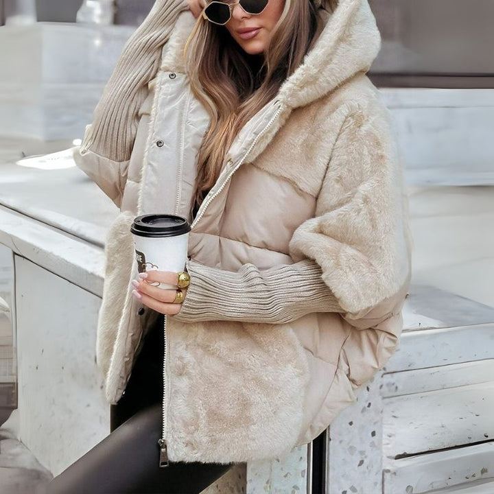 Winterjacke Damen mit Kapuze und Puffer-Steppung