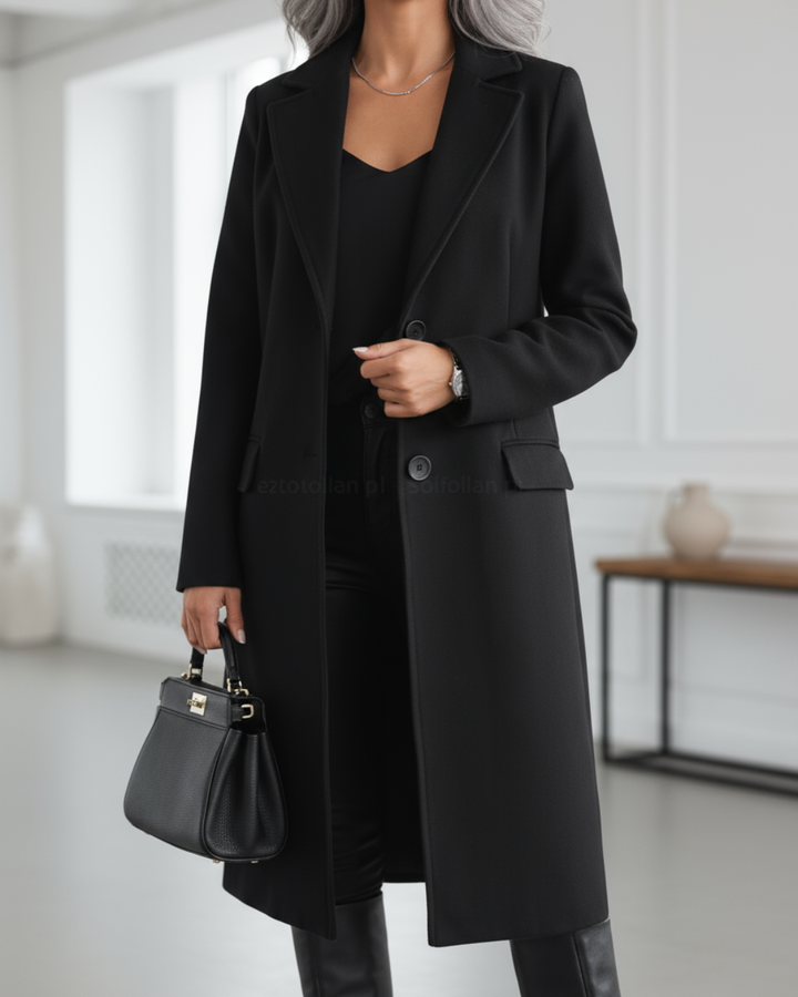 Wintermantel Damen mit Knopfleiste und Klassischem Schnitt