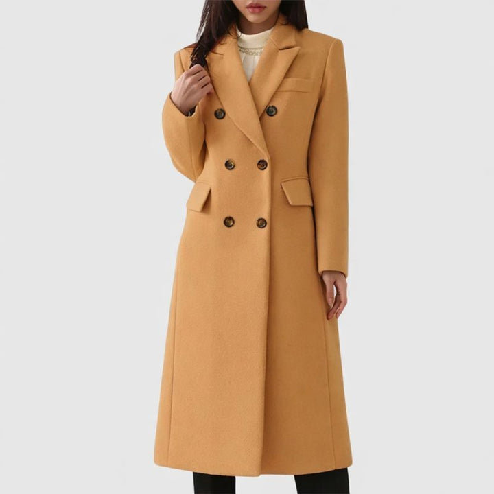 Wintermantel Damen mit Pattentaschen und Knopfleiste
