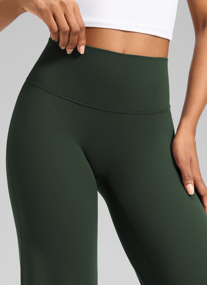 Ylvi Damen Hose mit hohem Bund, geradem Bein und glatter Front