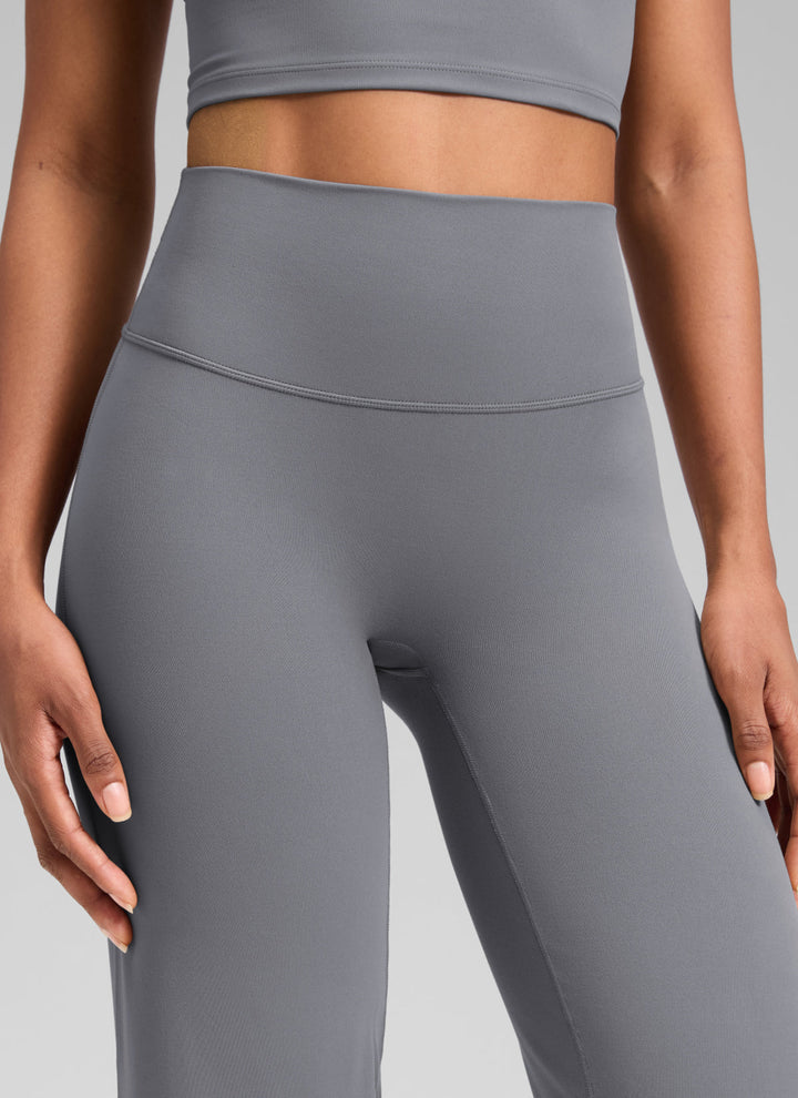 Ylvi Damen Hose mit hohem Bund, geradem Bein und glatter Front
