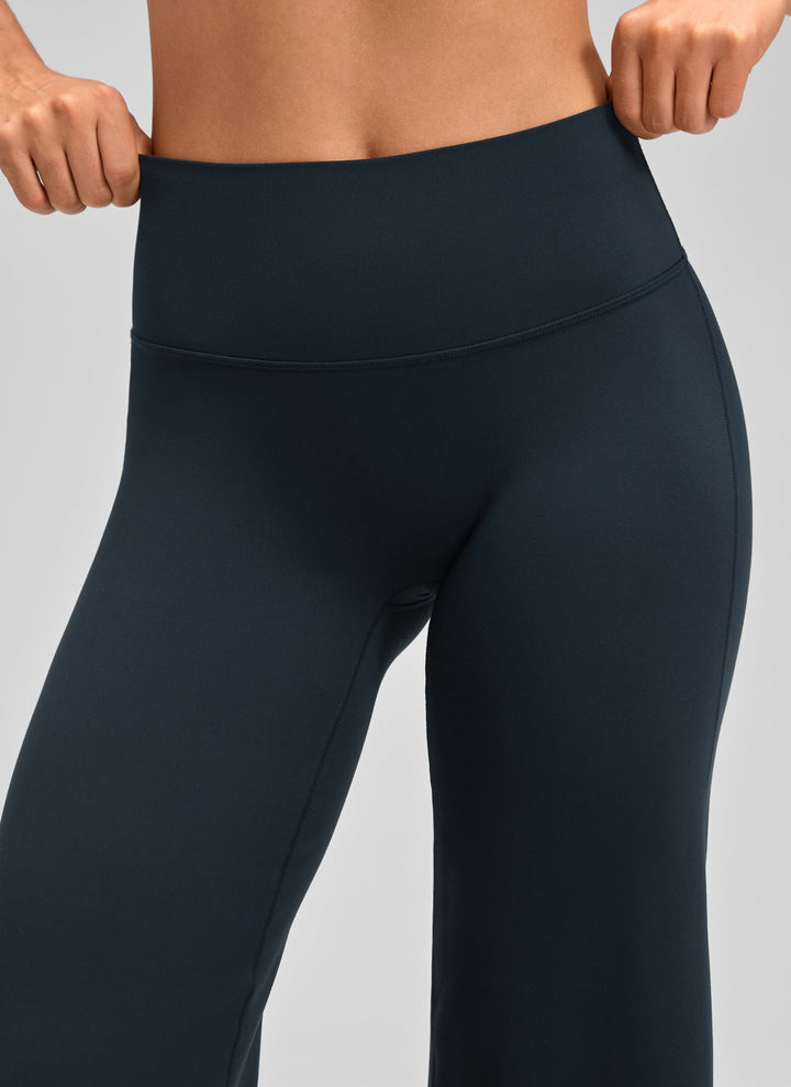 Ylvi Damen Hose mit hohem Bund, geradem Bein und glatter Front
